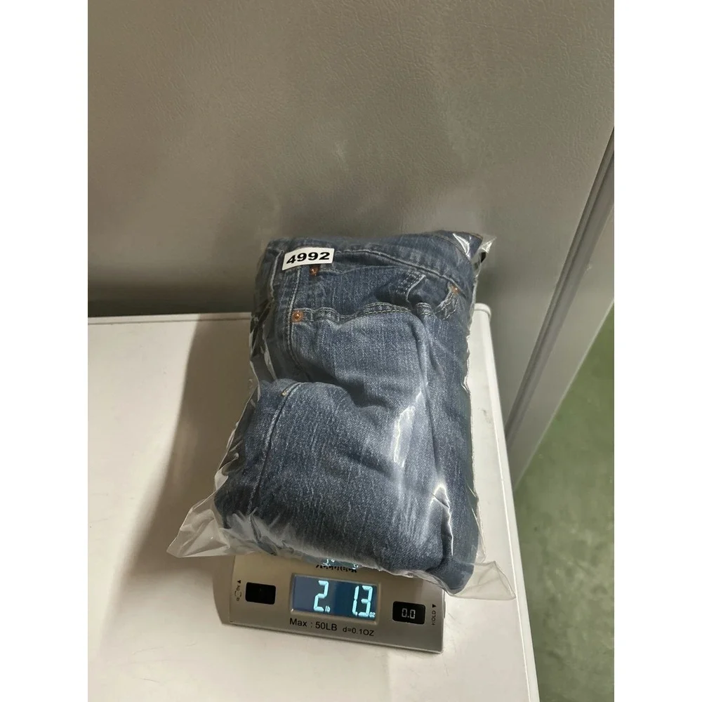 Levi's 505 Jeans Men's 56x30 Blue Denim Straight Leg Regular Stretch Medium Wash